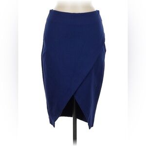 Express Navy Surplice Tulip Midi Pencil Skirt Sz 4